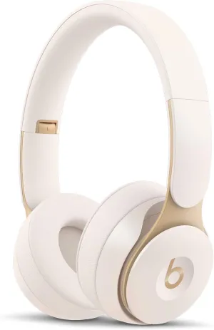Beats Solo Pro Wireless Noise Cancelling On-Ear Headphones - Apple H1 Headphone Chip, Class 1 Bluetooth, 22 Hours of Listening Time, Built-in Microphone - Ivory