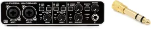 Behringer U-Phoria UMC204HD USB Audio Interface and 1/4 inch TRS Male to 3.5mm TRS Female Headphone Adapter