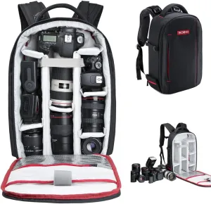BESCHOI Camera Bag, Camera Backpack for photographers 20L Waterproof Camera Bags for DSLR Camera, Speedlite Flash, Camera Tripod, Laptops, Lens and Accessories