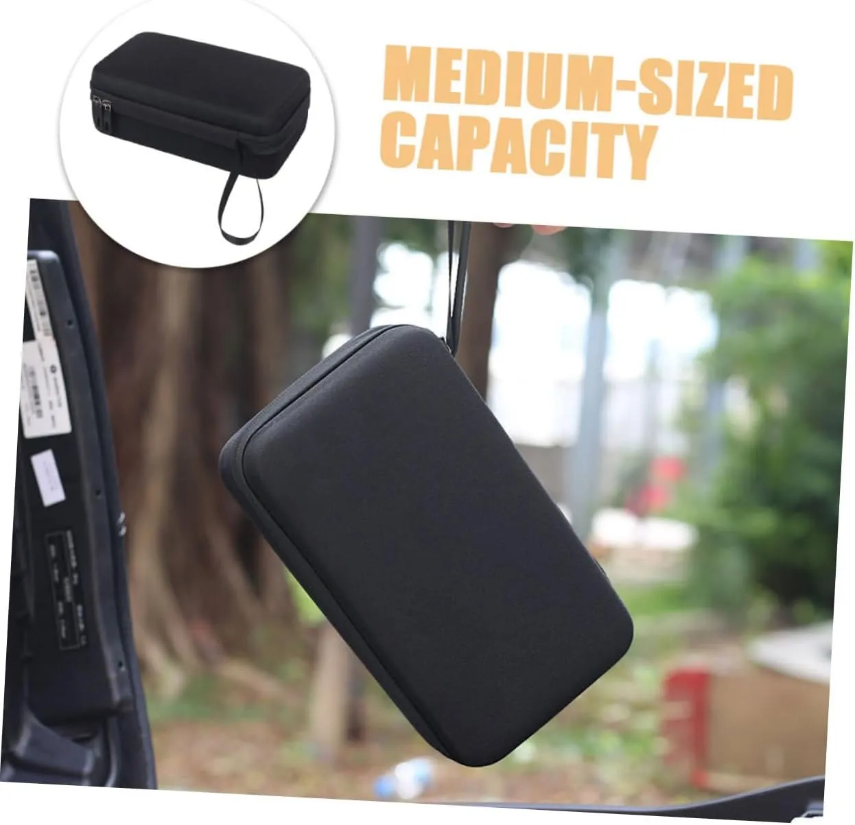 BESPORTBLE Electric Vehicle Charger Storage Bag Hard Shell Shockproof Organizer for Bike Cables Accessories Stylish Design for Electric Scooters and Bicycles Durable Easy to Clean