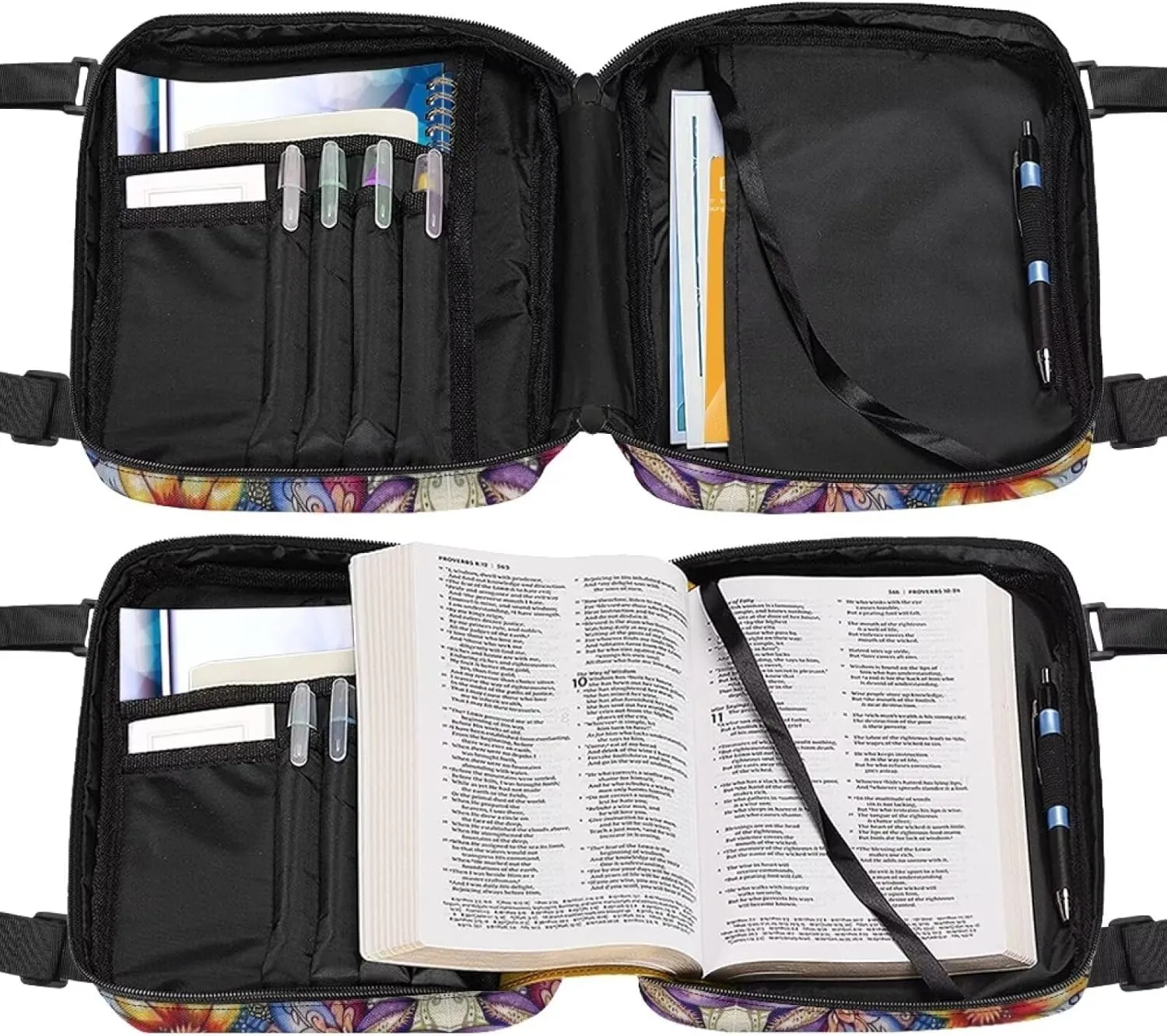 Bible Cover for Women Men Portable Bible Tote Bag for Scripture Study