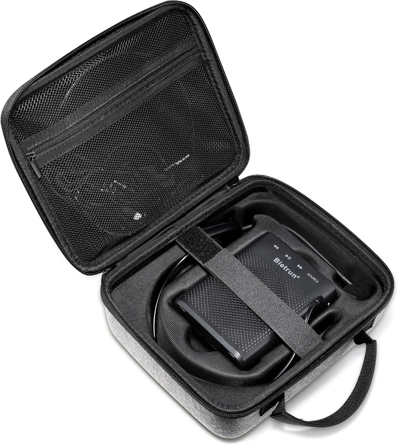 Bietrun Portable Storage Case Only for Bietrun WXM01 Headset Microphone, Voice Amplifier KYQ06, Wireless Voice Amplifier TS-230, with EVA Hard Shell Exterior, for Storage, Travel(Case Only)