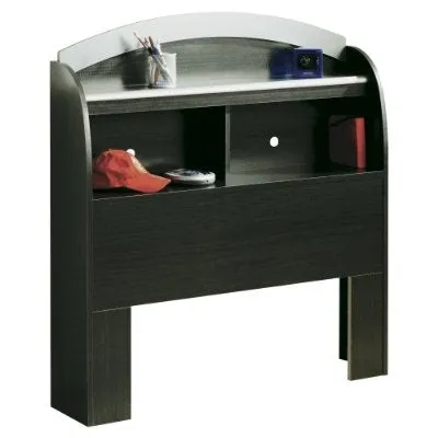 Black Onyx Twin-Size Bookcase Headboard