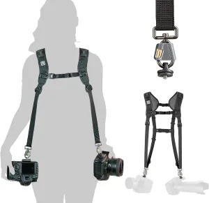 BLACKRAPID Double Breathe Camera Harness, Trusted Design For One Or Two SLR, DSLR, Mirrorless Cameras