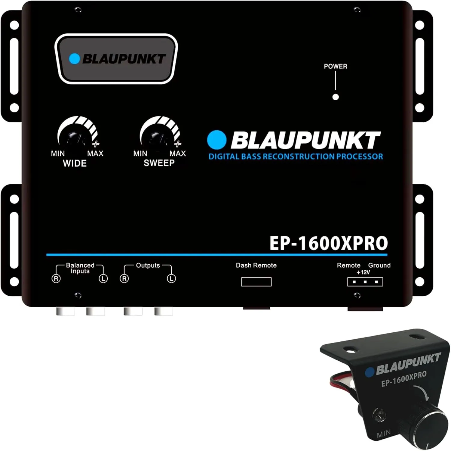BLAUPUNKT EP-1600XPRO Digital Bass Enhancer Processor - Digital Sound Restoration, Maximizer & Reproducer - Car Audio Booster - Black