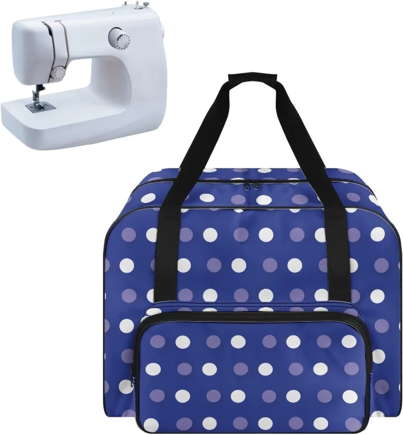 Blue Dot Craft Bag Organizer Tote Bag Sewing Accessories Organizer Craft Supplies Carrier Organizer Crochet Bag