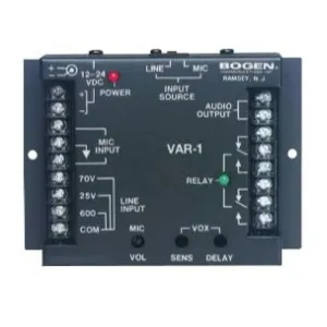Bogen - VAR1 - Bogen VAR1 Voice-Activated Relay - Double Pole Double Throw (DPDT) - Security System