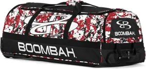 Boombah Brute Rolling Bat Bag - 35" x 15" x 12-1/2" - Digital Camo - Holds 4 Bats and Room for Gear - Wheeled Bag