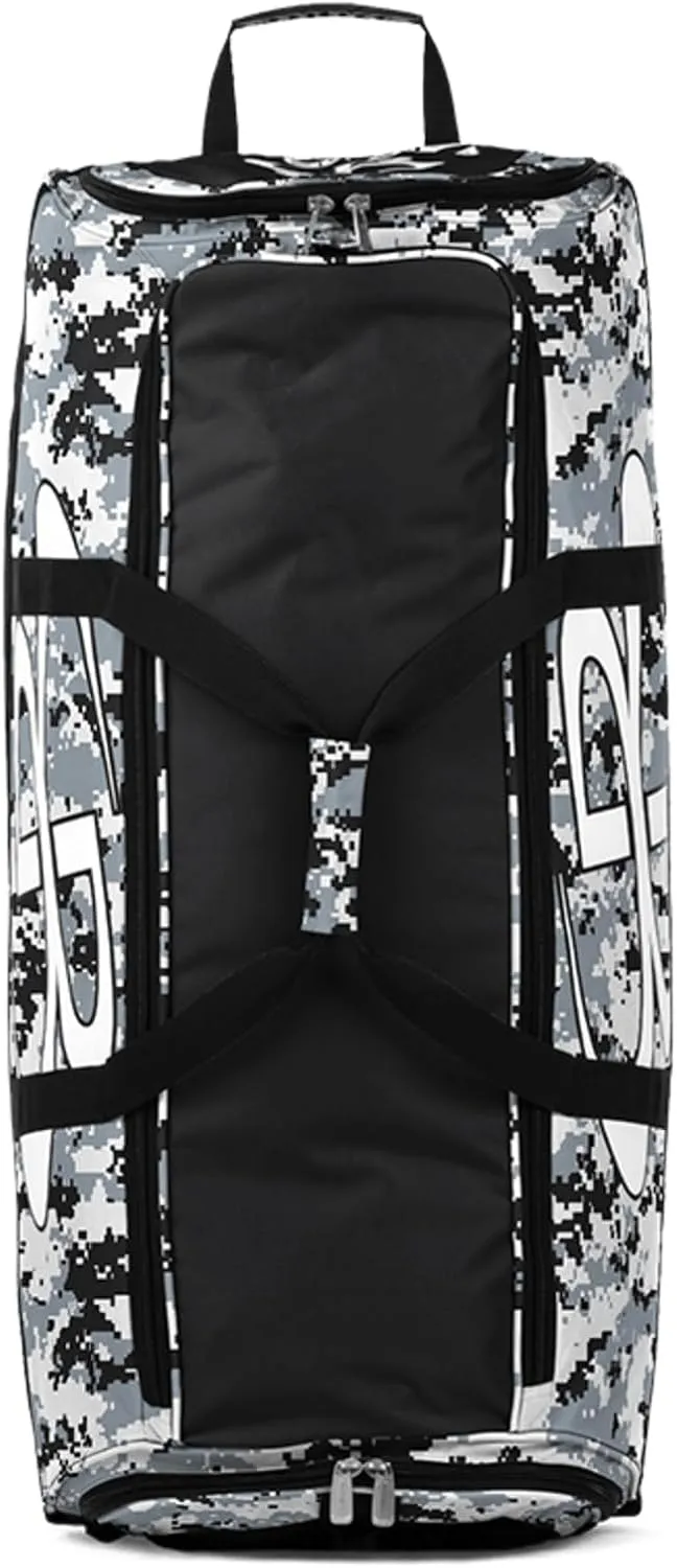 Boombah Brute Rolling Bat Bag - 35" x 15" x 12-1/2" - Digital Camo - Holds 4 Bats and Room for Gear - Wheeled Bag