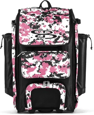 Boombah Catchers Superpack Hybrid Rolling Digital Camo Bat Bag - Multiple Colors - Wheeled & Backpack Version