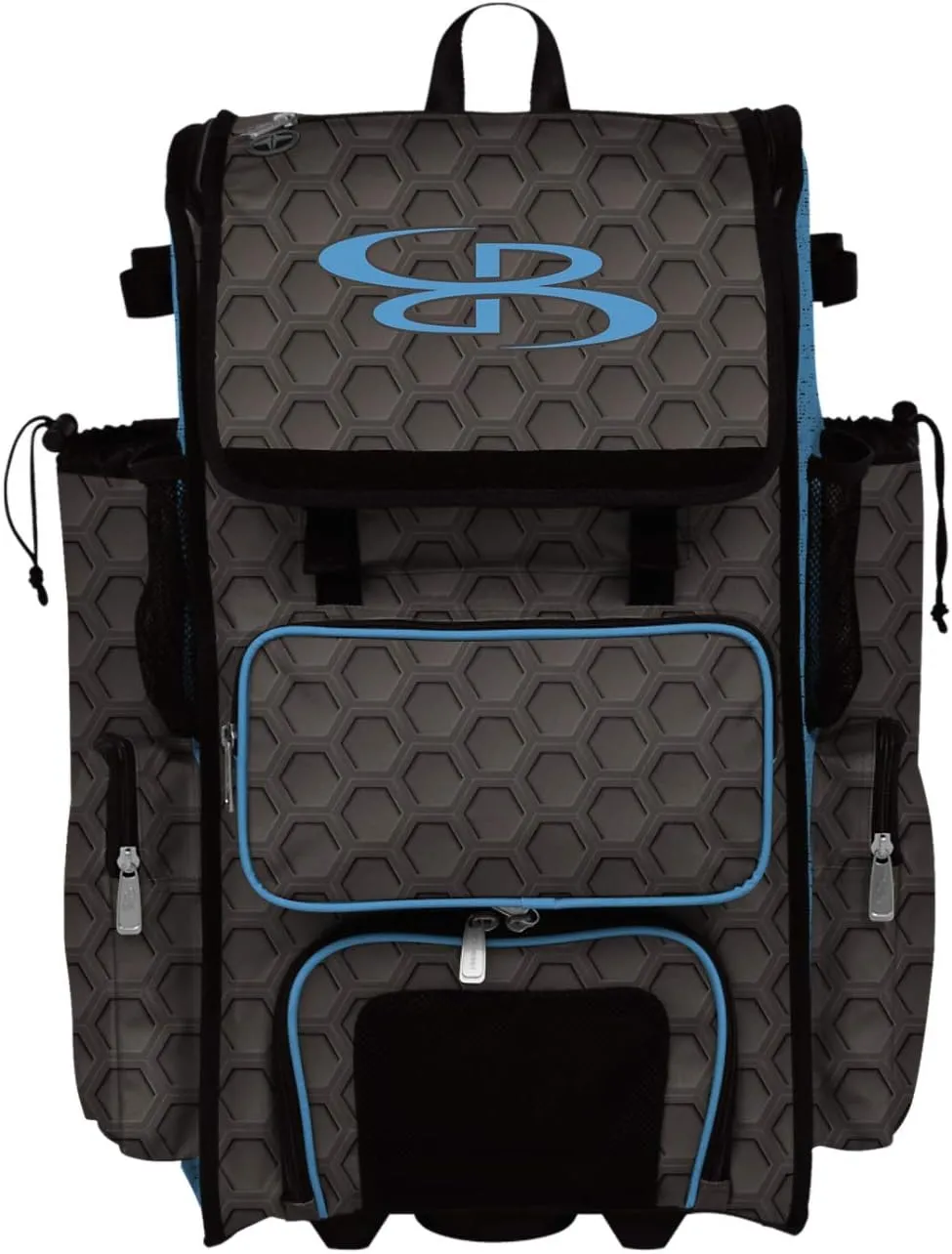 Boombah Rolling Superpack 2.0 3DHC Baseball/Softball Gear Bag - 23-1/2" x 13-1/2" x 9-1/2" - Multiple Colors - Telescopic Handle and Holds 4 Bats - Wheeled Version