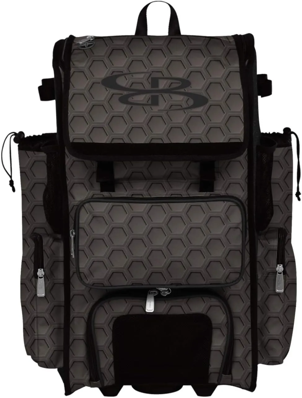 Boombah Rolling Superpack 2.0 3DHC Baseball/Softball Gear Bag - 23-1/2" x 13-1/2" x 9-1/2" - Multiple Colors - Telescopic Handle and Holds 4 Bats - Wheeled Version
