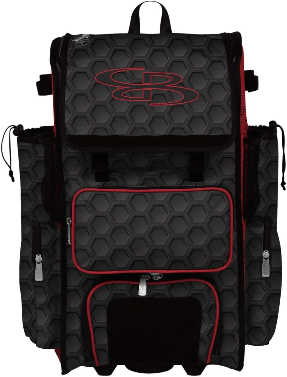 Boombah Rolling Superpack 2.0 3DHC Baseball/Softball Gear Bag - 23-1/2" x 13-1/2" x 9-1/2" - Multiple Colors - Telescopic Handle and Holds 4 Bats - Wheeled Version