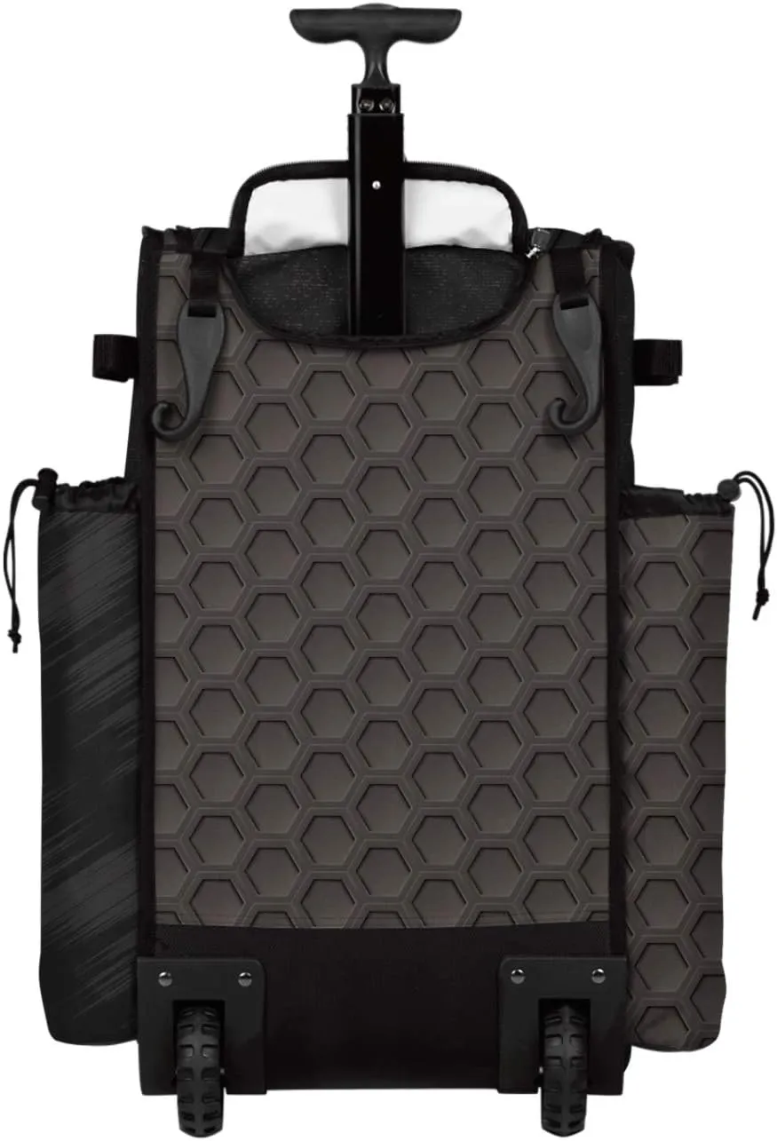 Boombah Rolling Superpack 2.0 3DHC Baseball/Softball Gear Bag - 23-1/2" x 13-1/2" x 9-1/2" - Multiple Colors - Telescopic Handle and Holds 4 Bats - Wheeled Version