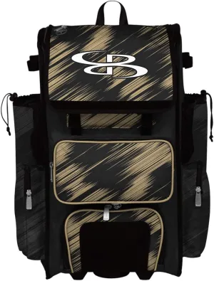 Boombah Rolling Superpack 2.0 Scratch Baseball/Softball Gear Bag - 23-1/2" x 13-1/2" x 9-1/2" - Multiple Colors - Telescopic Handle and Holds 4 Bats - Wheeled Version
