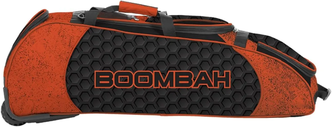 Boombah Spartan Rolling Bat Bag 2.0 3DHC - 38" x 12-1/2" x 12" - Multiple Colors Options - Holds 4 Bats and Much More
