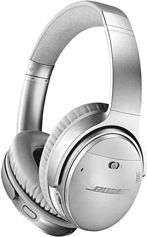 Bose QuietComfort 35 (Series II) Wireless Headphones, Noise Cancelling - Silver (Renewed)
