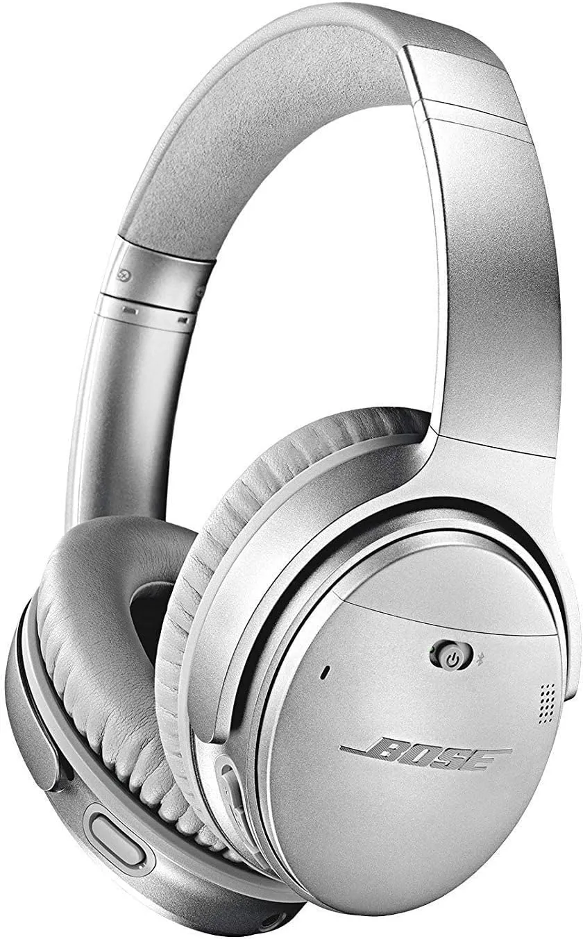 Bose QuietComfort 35 (Series II) Wireless Headphones, Noise Cancelling - Silver (Renewed)
