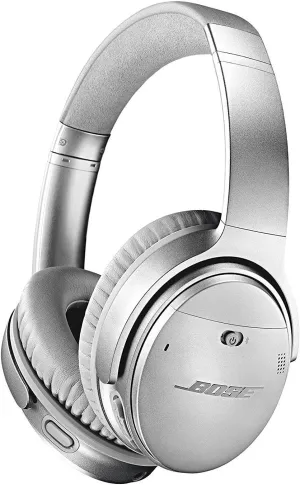 Bose QuietComfort 35 Wireless Headphones II - Stereo - Silver - Wired/Wireless - Bluetooth - 29.5 ft - Over-The-Head - Binaural - Circumaural - 3.93 ft Cable - Noise (Renewed)