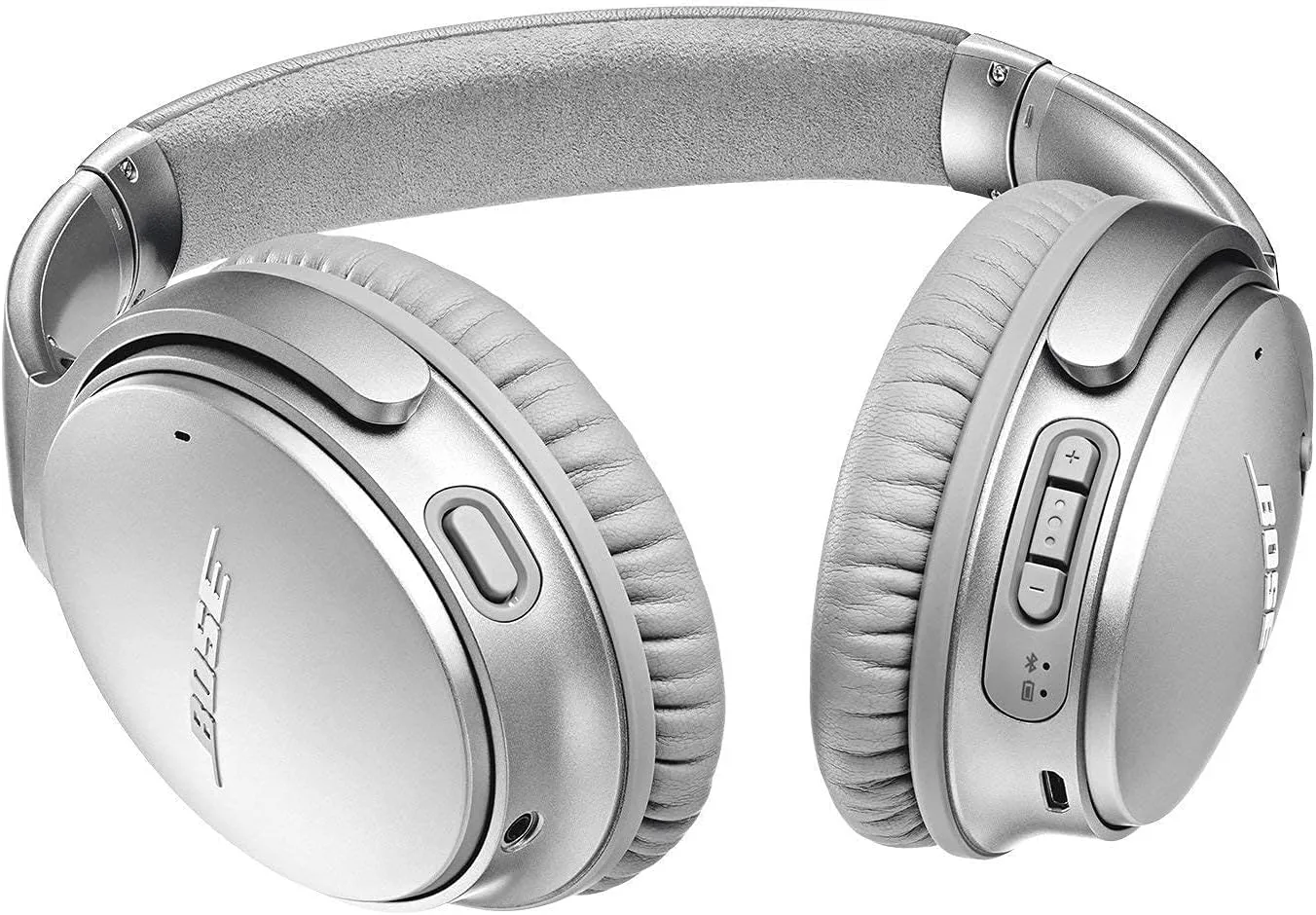 Bose QuietComfort 35 Wireless Headphones II - Stereo - Silver - Wired/Wireless - Bluetooth - 29.5 ft - Over-The-Head - Binaural - Circumaural - 3.93 ft Cable - Noise (Renewed)