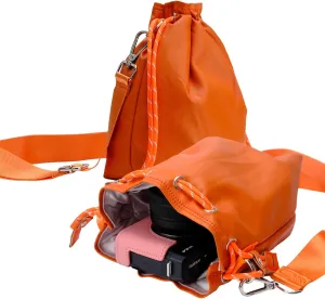 Bowan Small Camera Bag,Camera casing bag,Soft Cute Camera Pouch Handbag compatible with Mirrorless Cameras/Nikon/Canon/Sony/Fuji Camera Case (orange, Medium)