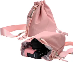 Bowan Small Camera Bag,Camera casing bag,Soft Cute Camera Pouch Handbag compatible with Mirrorless Cameras/Nikon/Canon/Sony/Fuji Camera Case (pink, Small)