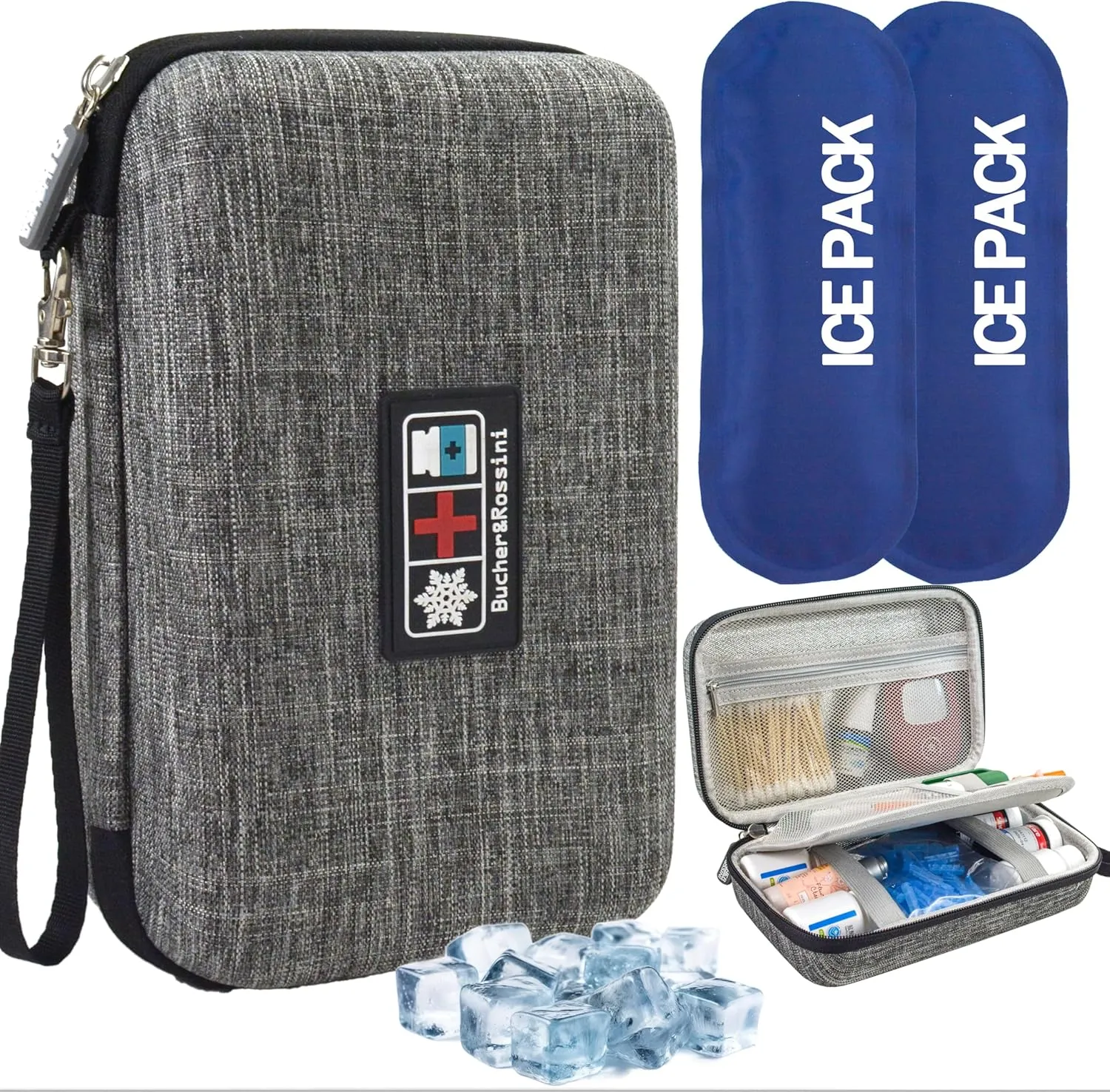 Bucher&Rossini Insulin Cooler Travel Case, Refrigerated Insulin Supplies Orangizer Long Cooling Effect Daily Companion Cooler Case for Diabetes