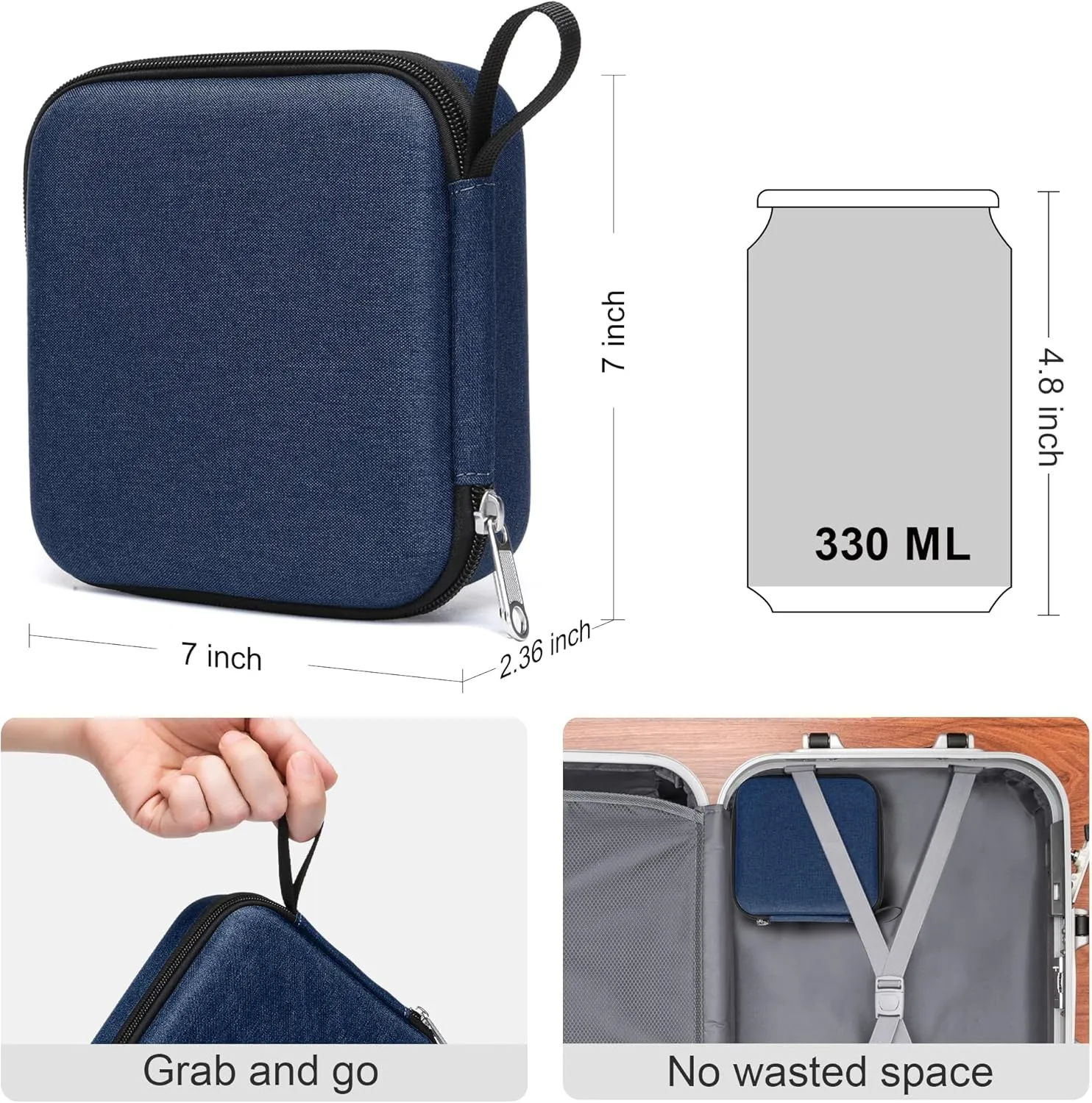 Bukere Travel Sunglasses Organizer Case Adjustable Slot For Multiple Eyeglasses Hard-shell Portable Storage Box for Men Women