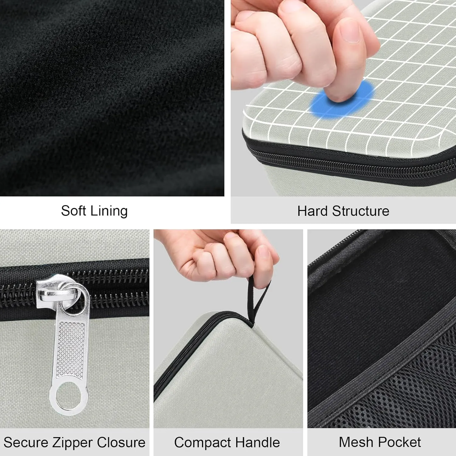 Bukere Travel Sunglasses Organizer Case Adjustable Slot For Multiple Eyeglasses Hard-shell Portable Storage Box for Men Women