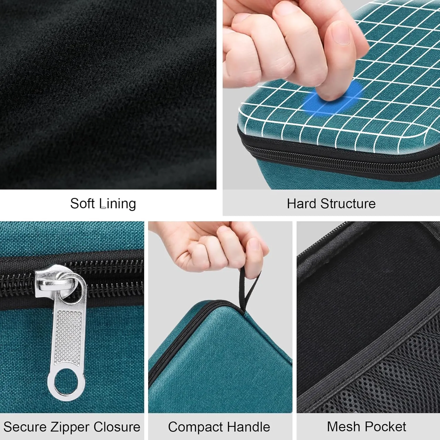 Bukere Travel Sunglasses Organizer Case Adjustable Slot For Multiple Eyeglasses Hard-shell Portable Storage Box for Men Women