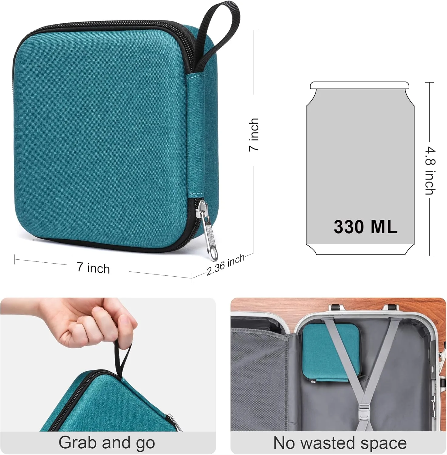 Bukere Travel Sunglasses Organizer Case Adjustable Slot For Multiple Eyeglasses Hard-shell Portable Storage Box for Men Women