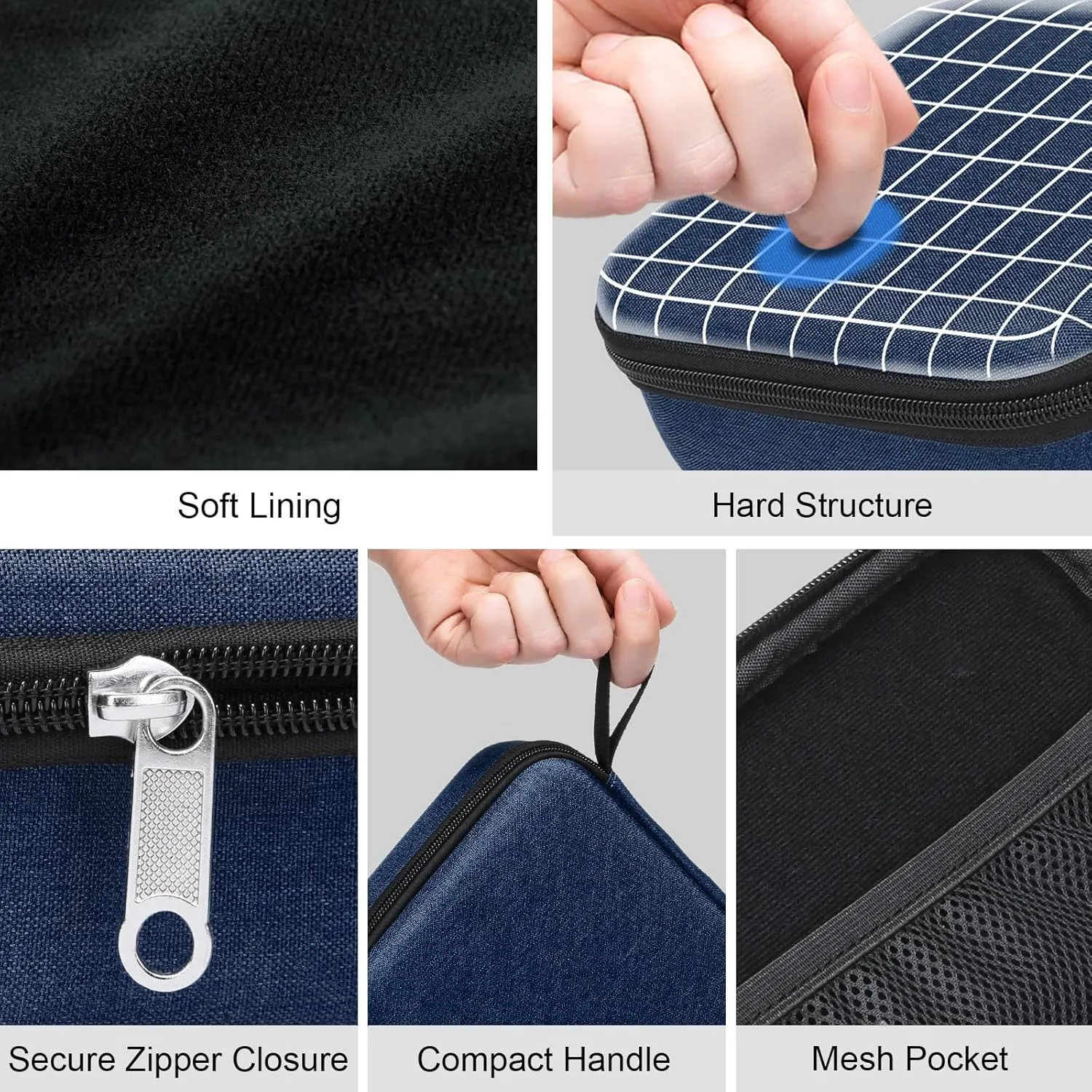 Bukere Travel Sunglasses Organizer Case Adjustable Slot For Multiple Eyeglasses Hard-shell Portable Storage Box for Men Women