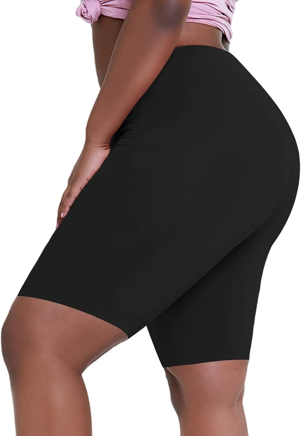 Buttery Soft Shorts Women Butt Lifting Shorts Pockets High Waisted Biker Anti Cellulite Up Workout Gym Shorts High