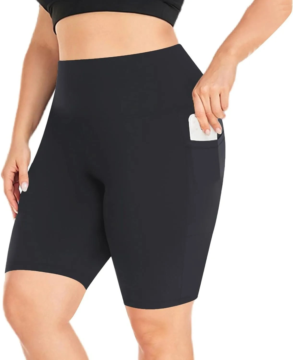 Buttery Soft Shorts Women Butt Lifting Shorts Pockets High Waisted Biker Anti Cellulite Up Workout Gym Shorts High