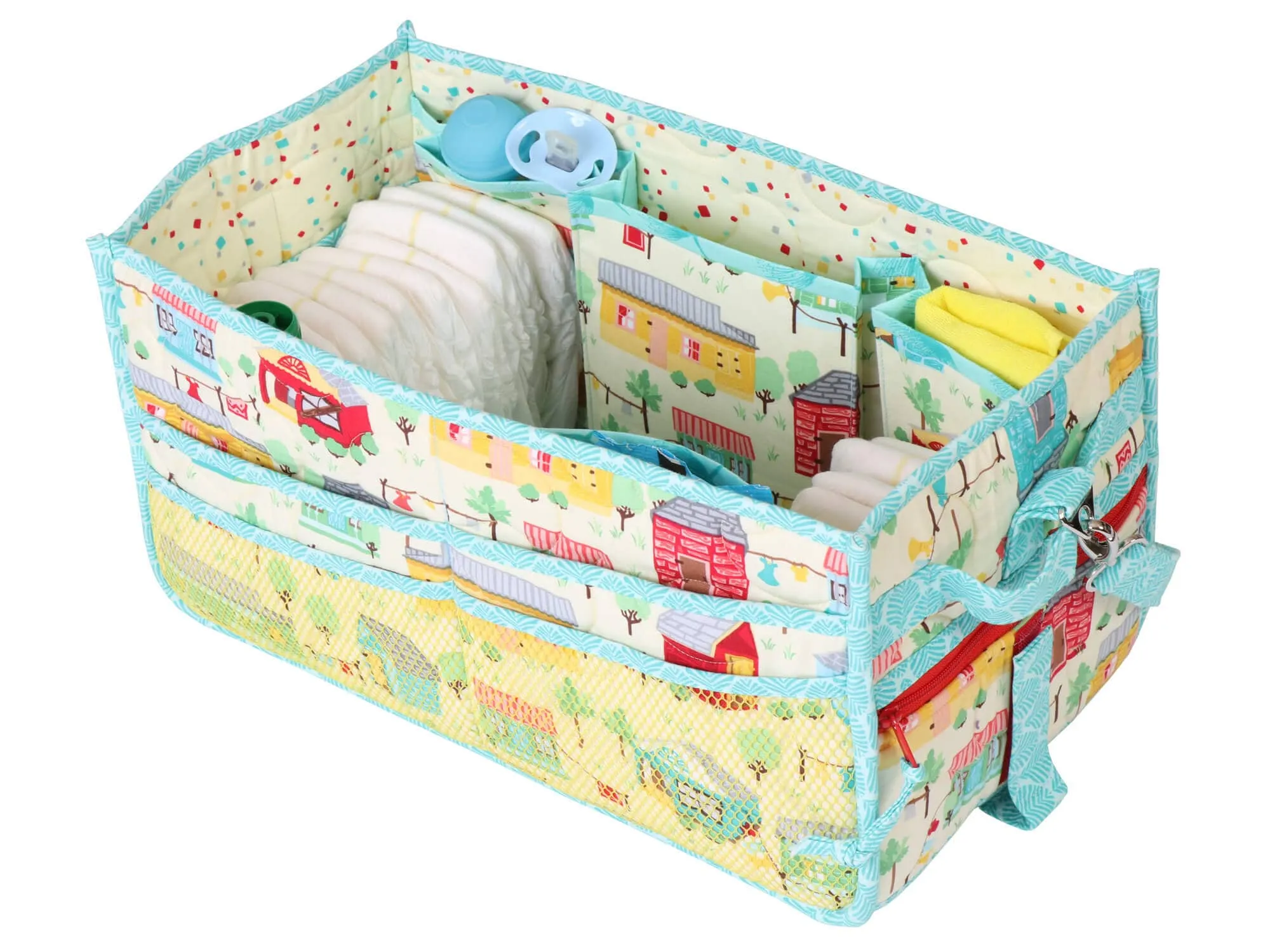 ByAnnie Case Road Trip Organizer Pattern Finished Size: 15.5"x8"x8"  (14 Colors of 18"x54" Mesh Packs Sold Separately)