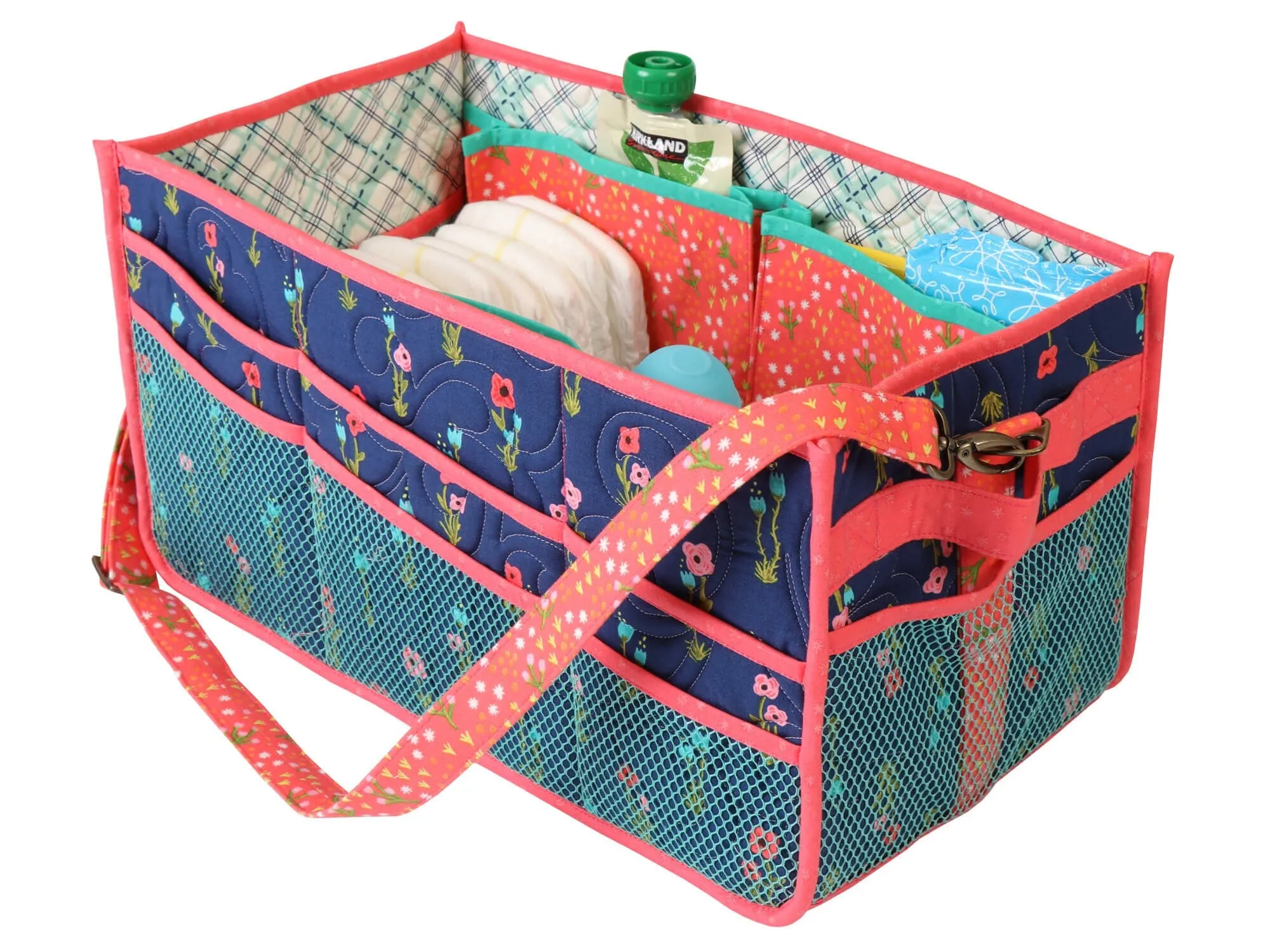 ByAnnie Case Road Trip Organizer Pattern Finished Size: 15.5"x8"x8"  (14 Colors of 18"x54" Mesh Packs Sold Separately)