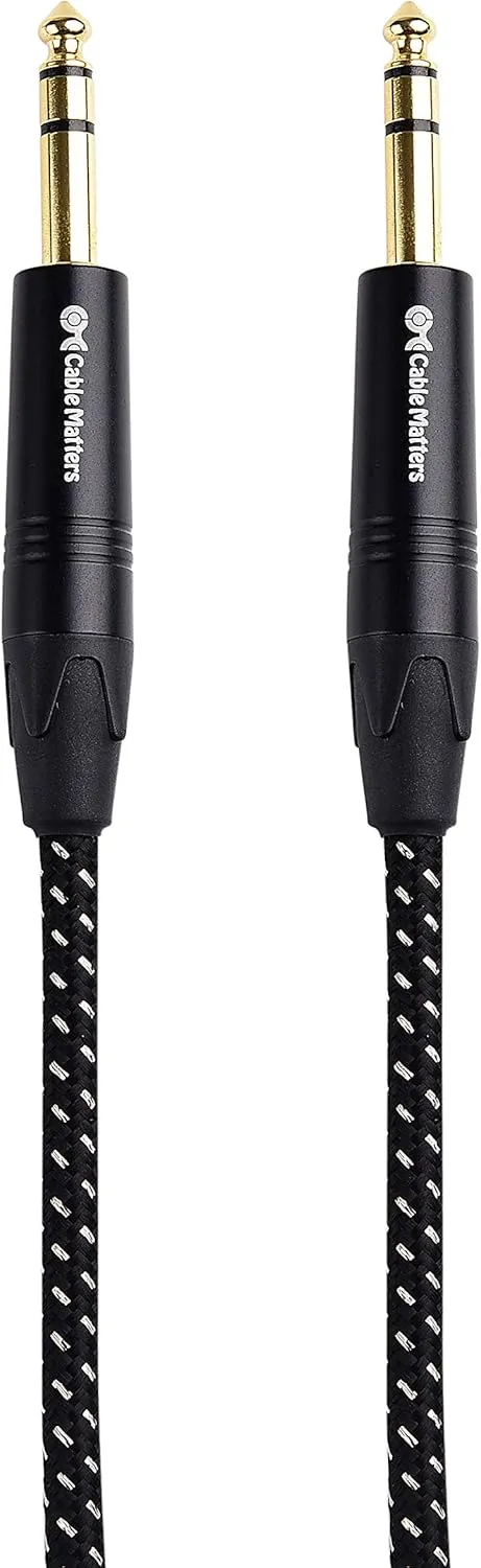 Cable Matters Premium Braided Balanced 1/4 Inch TRS Cable 25 ft (1/4 to 1/4 Cable)