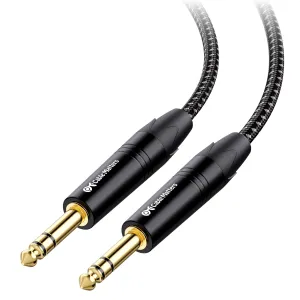 Cable Matters Premium Braided Balanced 1/4 Inch TRS Cable 25 ft (1/4 to 1/4 Cable)