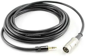 CablesOnline 15ft 7-Pin Din Male to 3.5mm(1/8in) Stereo Male Professional Premium Grade Audio Cable for Bang & Olufsen, Naim, Quad...Stereo Systems (BO-815N)