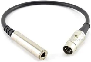 CablesOnline 1ft 6.35mm(1/4in) TRS Stereo Female to 5-Pin Din Male Professional Premium Audio Adapter for Bang & Olufsen, Naim, Quad...Stereo Systems (BO-Q201)