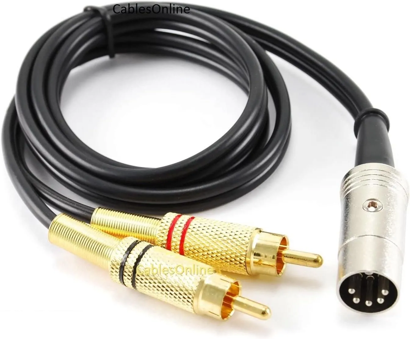 CablesOnline, 3ft 7-Pin Din Male to 2-RCA Male Professional Grade Audio Cable for Bang & Olufsen, Naim, Quad...Stereo Systems, BO-2703K