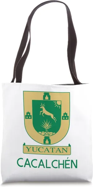Cacalchen Yucatan Estado De Mexico Escudo Eagle Aguila Tote Bag
