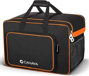 CAHAYA Speaker Carrying Bag - for Compact 10" Speaker Cabinets with Extra Carrying Strap and Padded Handle Large Capacity Reinforced Loudspeaker Case with Multiple Pockets CY0361