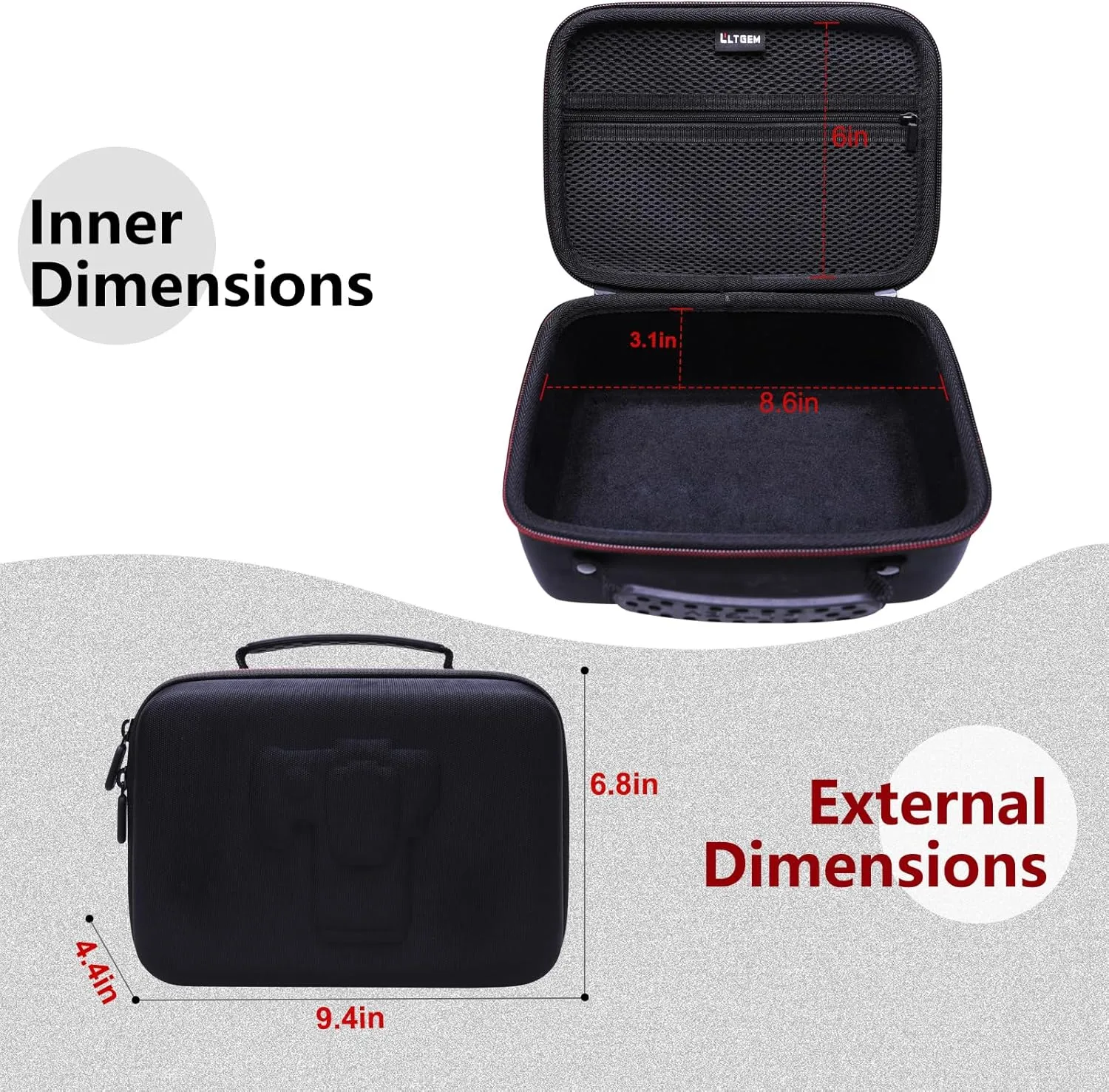 Camera Case Compatible with Canon EOS Rebel T7 / R100 / R50 / R5 / R6 Mark II / R7 / R8 / 90D / 5D Mark IV, Sony, Nikon DSLR Camera, Lens, Tripod, with 4 Pieces of Dividers and Shoulder Strap, Black