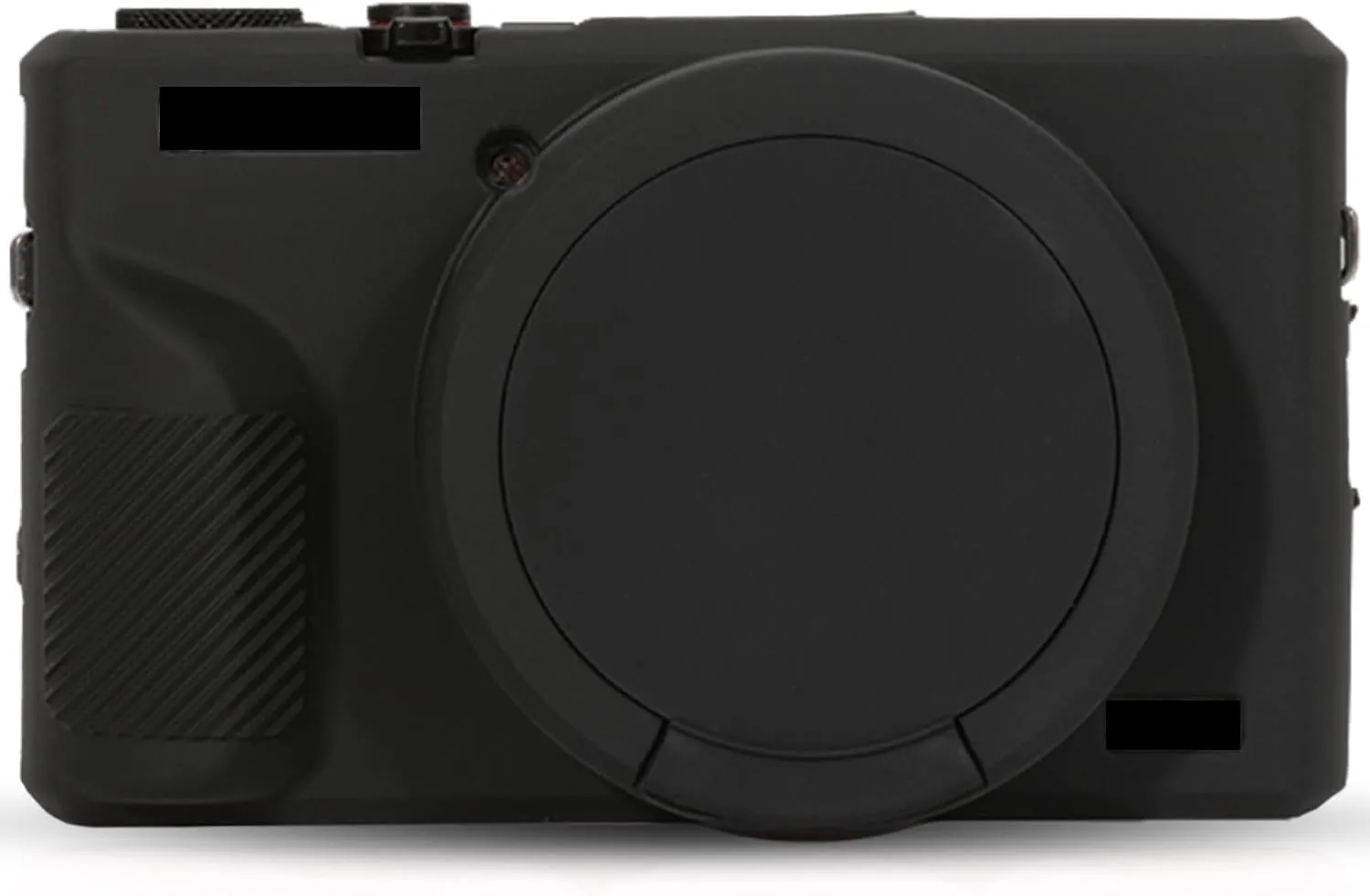 Camera Cover for Canon PowerShot G7 X Mark III (2019), G7X3 DSLR, Soft Silicone Protective Cover with Removable Lens Cap, Travel Camera Case for Photographers - Black