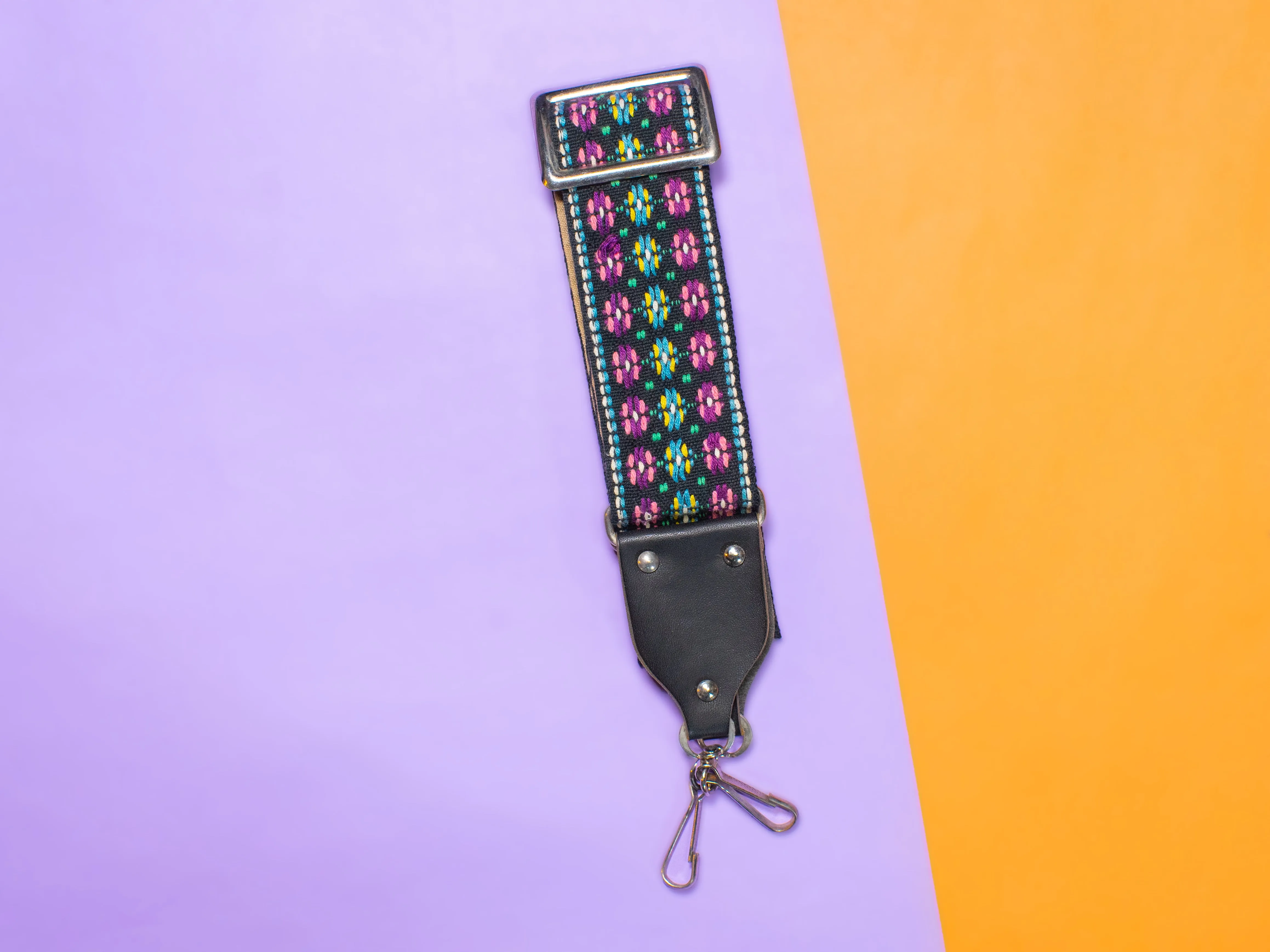 Camera Strap - Purple, Green, and Blue