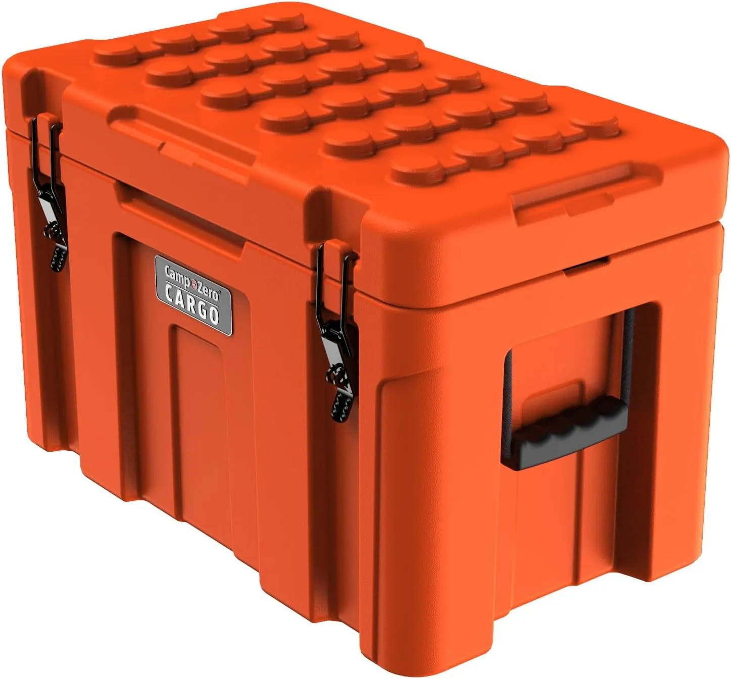 CAMP-ZERO Premium 78L Cargo & Equipment Storage Case with Coated Stainless Steel Latching and Locking System (Orange)