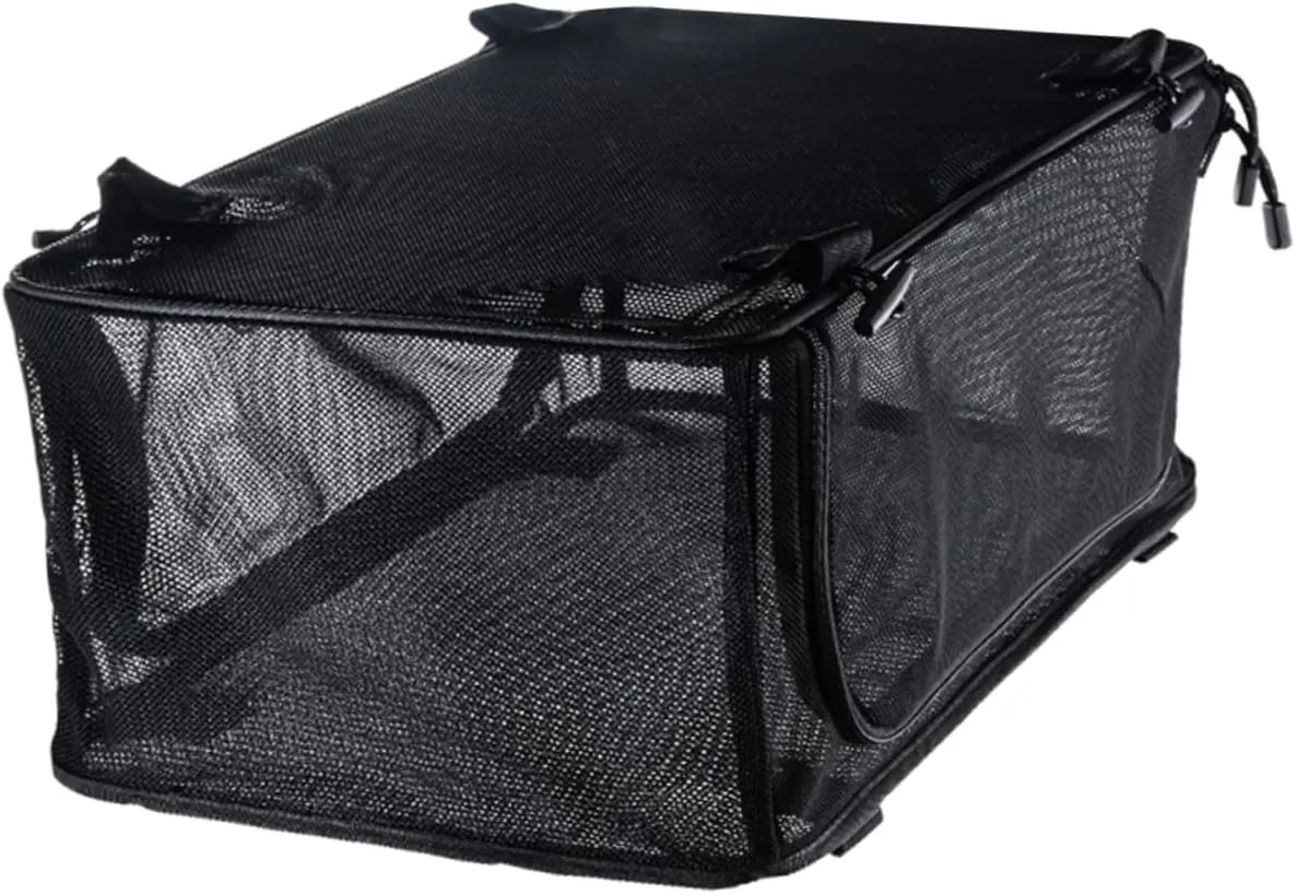 Camping Cookware Organizer Bag Portable Tableware Storage Mesh Storage Bag Foldable for BBQ Hiking Picnic