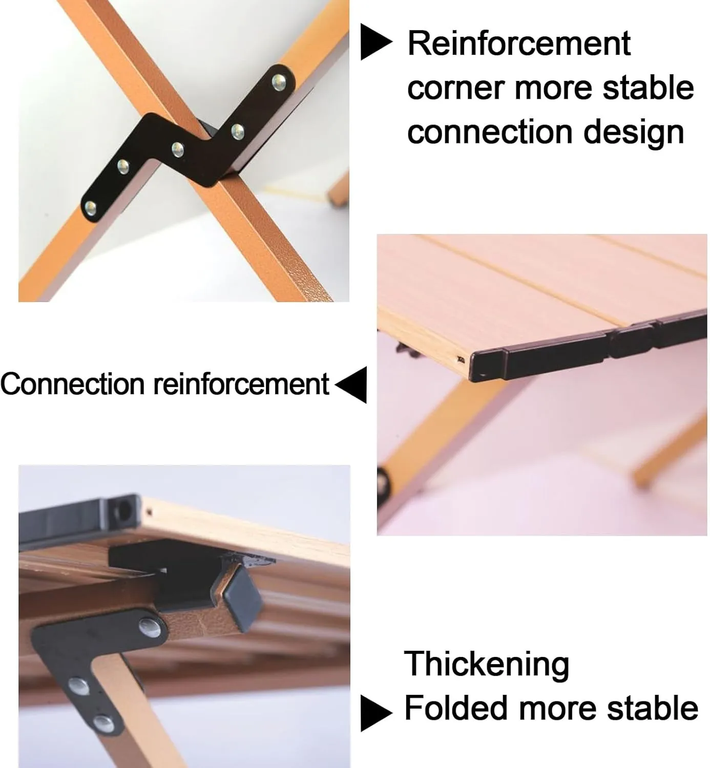 Camping Table Foldable, Portable Folding Table, Stall Camping Outdoor Supplies, With 3 Colours And 4 Sizes, Suitable For Dining, Camping, Picnic, Outdoor, Beach, Hiking, Fishing, Parks(Black,35.4*23.6