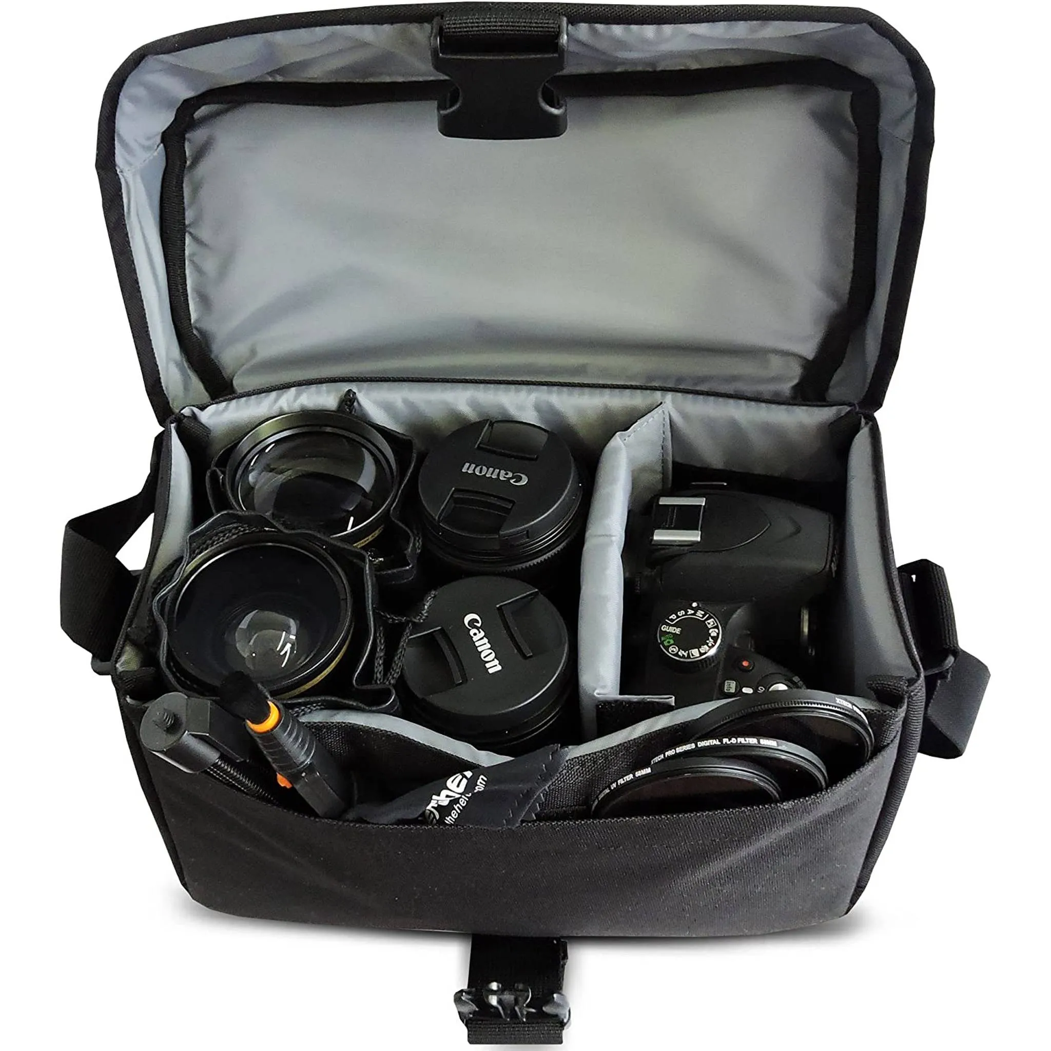 Canon 100ES Padded Digital SLR Camera Case EOS Shoulder Gadget Bag - 2 Pack